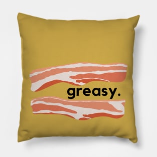 Greasy- a bacon design Pillow