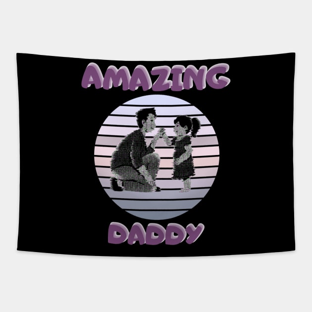 Amazing Daddy and Daughter Tapestry by malbajshop