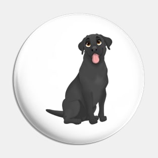 Black Labrador Retriever Dog Pin