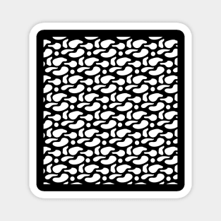 Black and white abstract pattern Magnet
