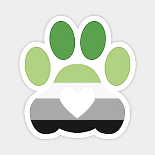 Pride Paw: Aromantic Pride Magnet