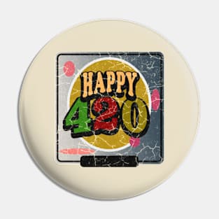 april 20th - happy 420 marijuana leaf Pin