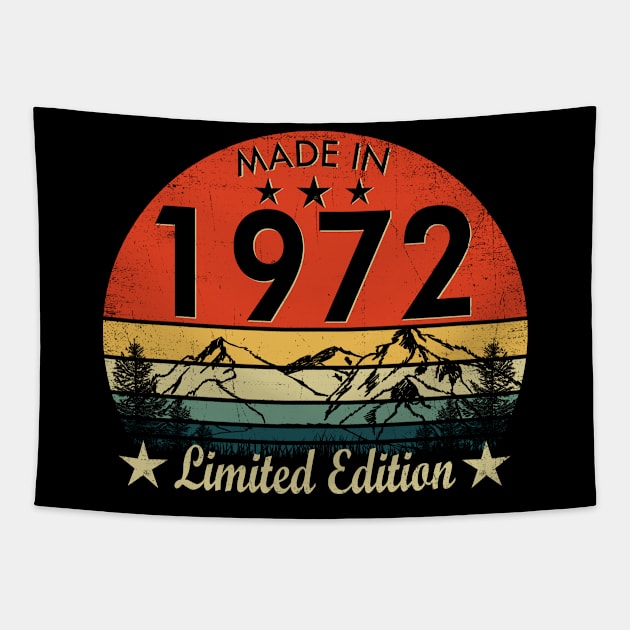 Made in 1972 Limited Edition Vintage Birthday Gift Tapestry by Tuyetle