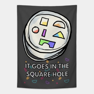 square hole tshirt Tapestry