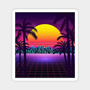 Stunning Sunset Retrowave Magnet