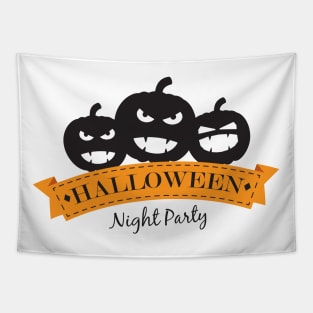 Halloween Pumpkin Banner Tapestry