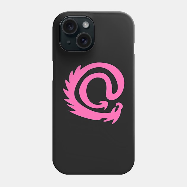 Hot Pink @ At Sign Symbol Cyber Dragon Design Phone Case by LuckDragonGifts