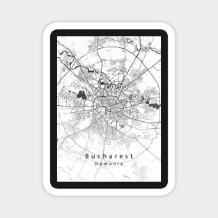 Bucharest Romania City Map Magnet