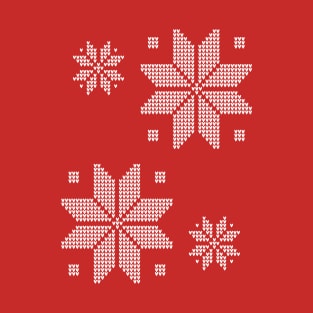 Ugly Christmas Sweater with Snowflakes T-Shirt