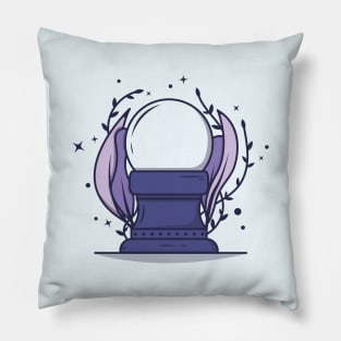 Mysterious and purple crystal ball Pillow