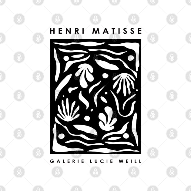 Henri Matisse Black Leaves Exhibition Design, Men Women Gift by VanillaArt