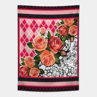 Colorful Roses Tapestry