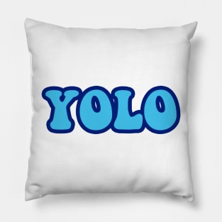 YOLO sticker Pillow