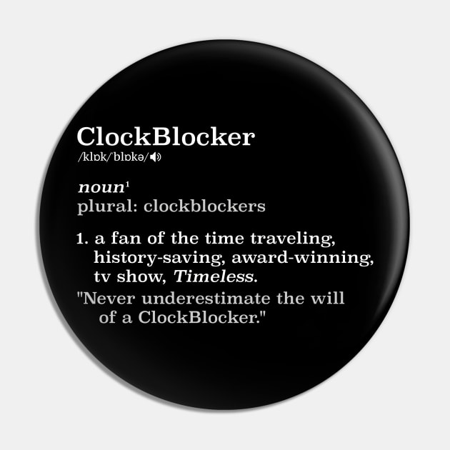 ClockBlocker definition (white on dark) Pin by jordanhawman