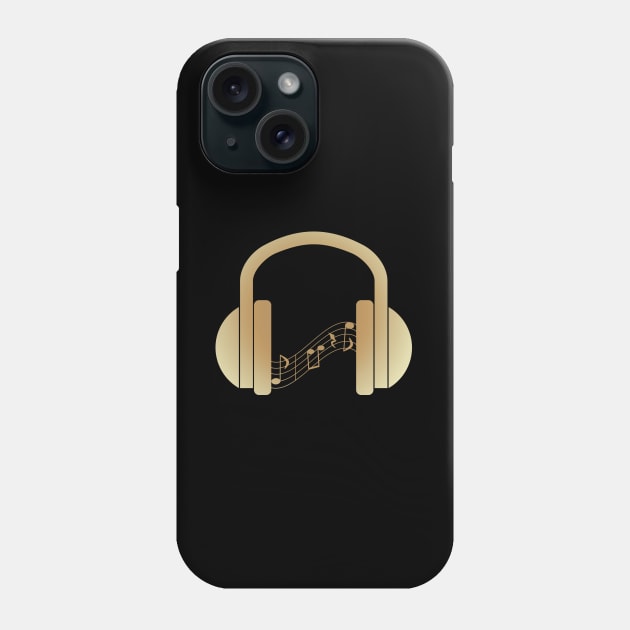 Headphones Playing Music Phone Case by Korry