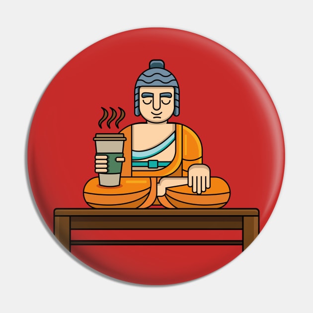 Coffee Monk Pin by RhinoTheWrecker