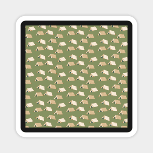 Camping Tents, Olive Green Palette Magnet