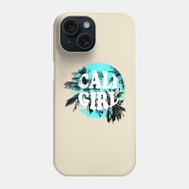 Retro Vintage California Cali Girl Summer Beach 2 Phone Case by Bobtees