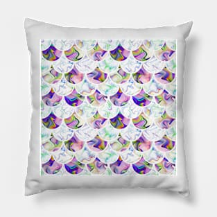 Scales in pastel colors Pillow