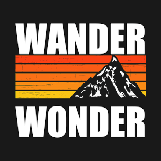 WANDER WONDER Vintage Retro Sunset Brown Orange Colors T-Shirt