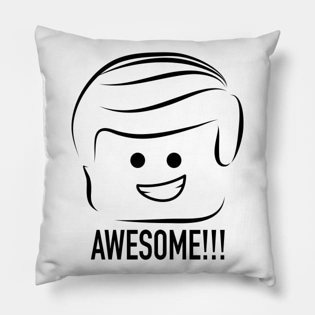 Emmet Brickowski Pillow by Randomart