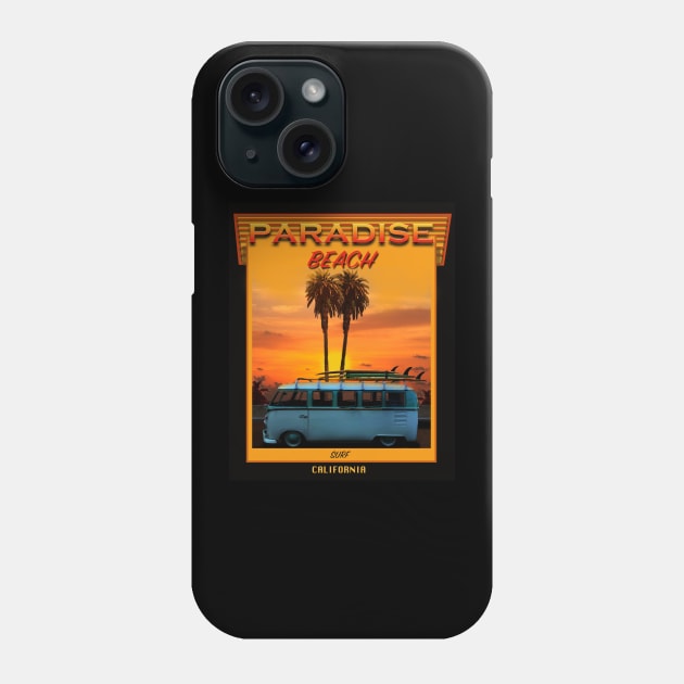 SURFING PARADISE BEACH Phone Case by Larry Butterworth