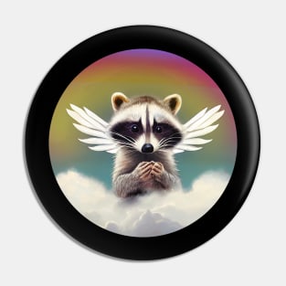 My Raccoon Angel Pin