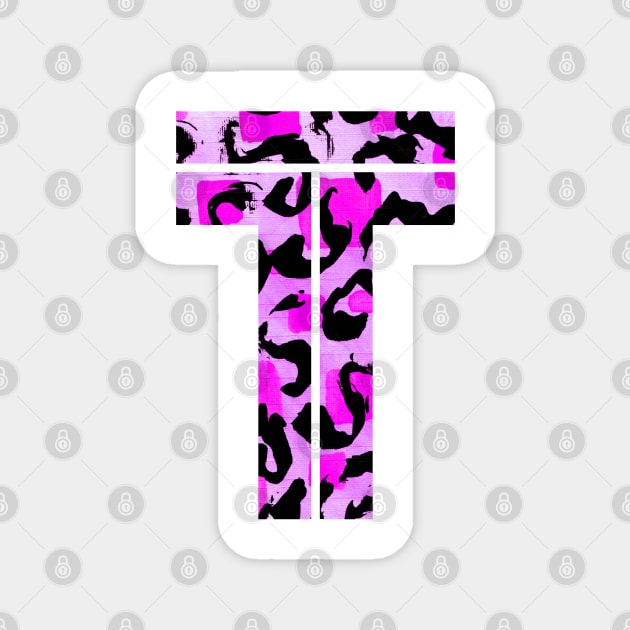 Copy of Letter T Watercolour Leopard Print Alphabet Magnet by Squeeb Creative