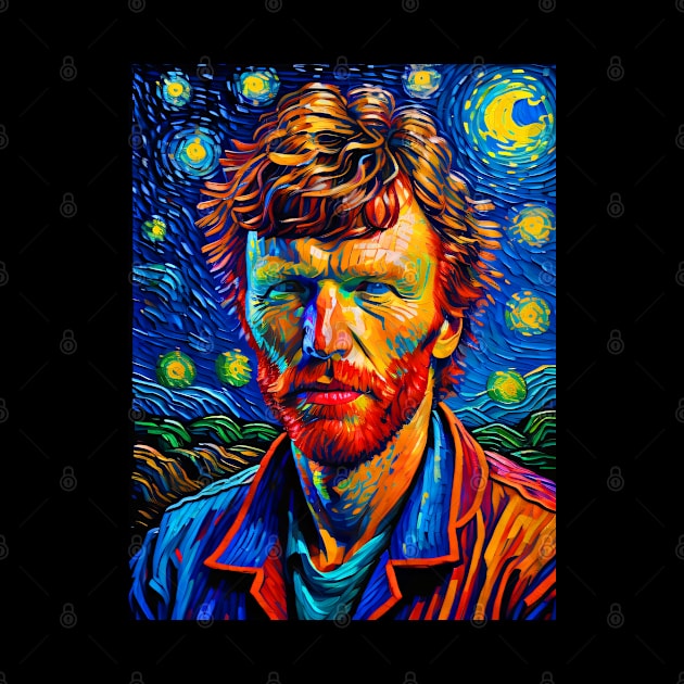 Steve Winwood at starry night by FUN GOGH