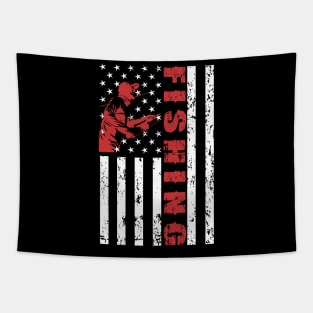 Fishing American Flag - US Sports Tapestry