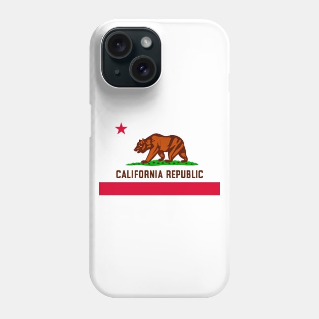 California Republic State Flag Phone Case by koolteas