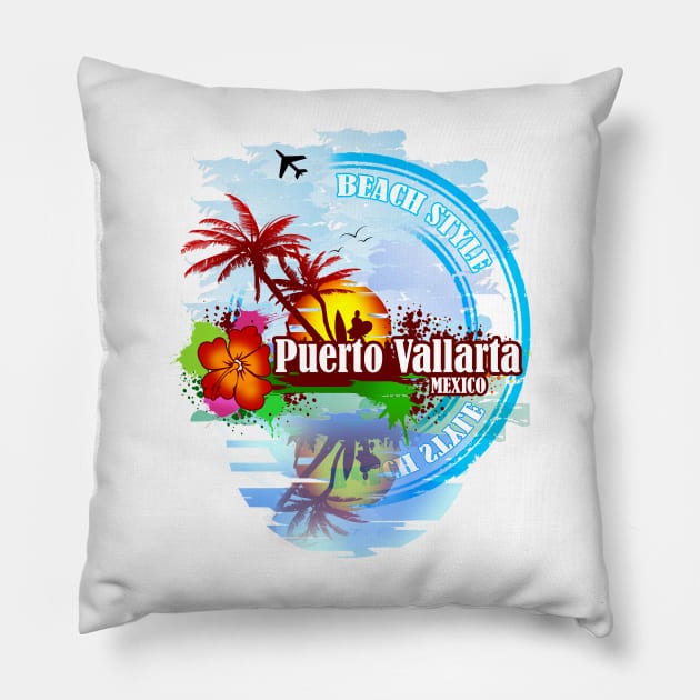 Puerto Vallarta Mexico Pillow by dejava