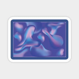 Abstract Artwork Iridescence Liquid Holographic  Magnet