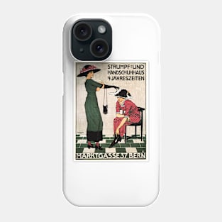 STRUMPF UND HANDSCHUHHAUS 1912 by Poster Artist Burkhard Mangold Phone Case