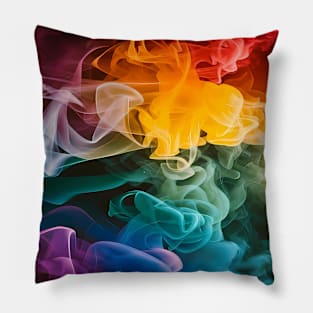 Abstract, Marble, Watercolor, Colorful, Vibrant Colors, Textured Painting, Texture, Gradient, Wave, Fume, Wall Art, Modern Art Pillow