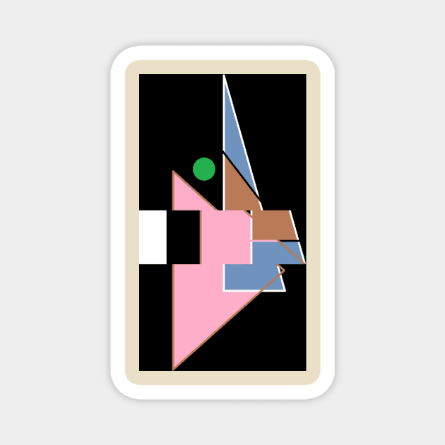 Abstract Cubist Design Magnet by Gizi Zuckermann Art