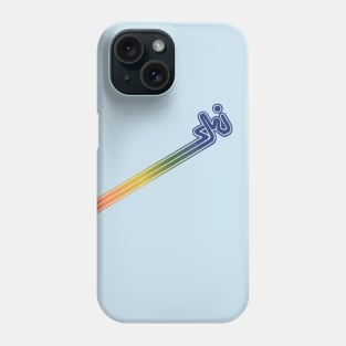 Ski - Downhill Skiing Enthusiast 70's Retro Design Phone Case