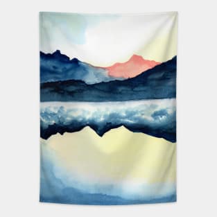 Mountains are calling watercolor Tapestry