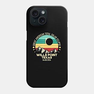 Wills Point Texas Total Solar Eclipse 2024 Phone Case