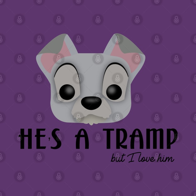 He's a Tramp by WereAllMadBoutique
