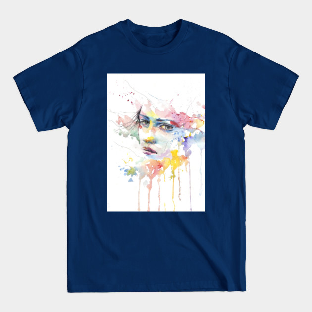 Disover Sad Lonely Girl - Watercolor Painting - Lonely Sad Girl - T-Shirt