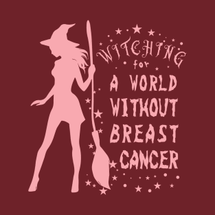 Breast Cancer Awareness Halloween Witch T-Shirt