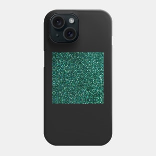 Sparkly Jade Green Peacock Glitter Phone Case