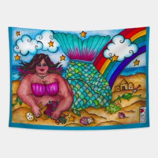 By the Sea {Latina Mermaid} Tapestry