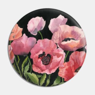 Pink poppies Pin