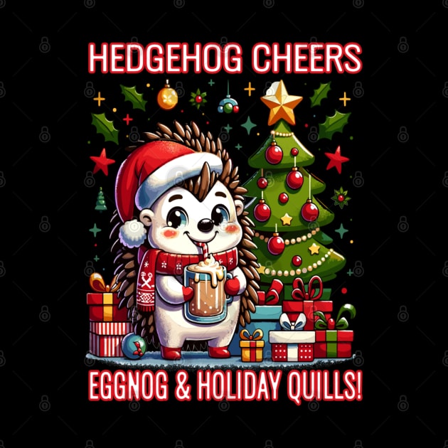 Hedgehog Cheers, Eggnog & Holiday Quills by maknatess