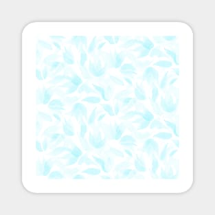 Light Blue Watercolor Petals Magnet