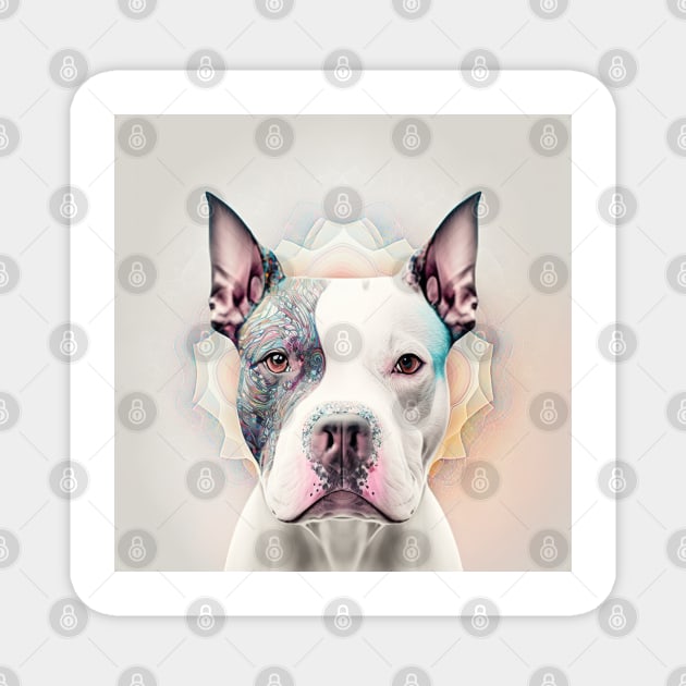 A Fractal Design of An American Boston Bull Terrier Magnet by daniel4510