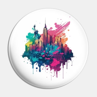 abstract new york skyline Pin