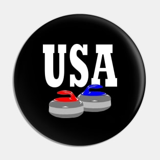 CURLING STONES  USA Pin